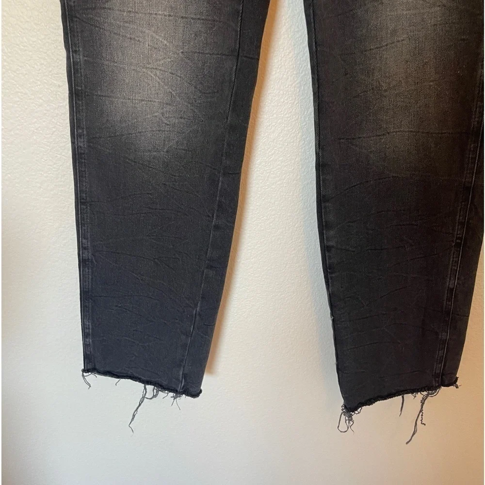 Anthropologie Pilcro Jeans High Rise Boyfriend Buckle Cinch Black Gray